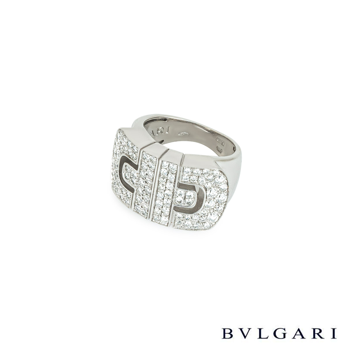 Bvlgari White Gold Diamond Parentesi Ring